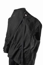 画像をギャラリービューアに読み込む, KLASICA "MALAKOFF" DECONSTRUCTED WORK WEAR VEST / CRISP FINISH AIRLY MICRO DOBBY (BLACK)