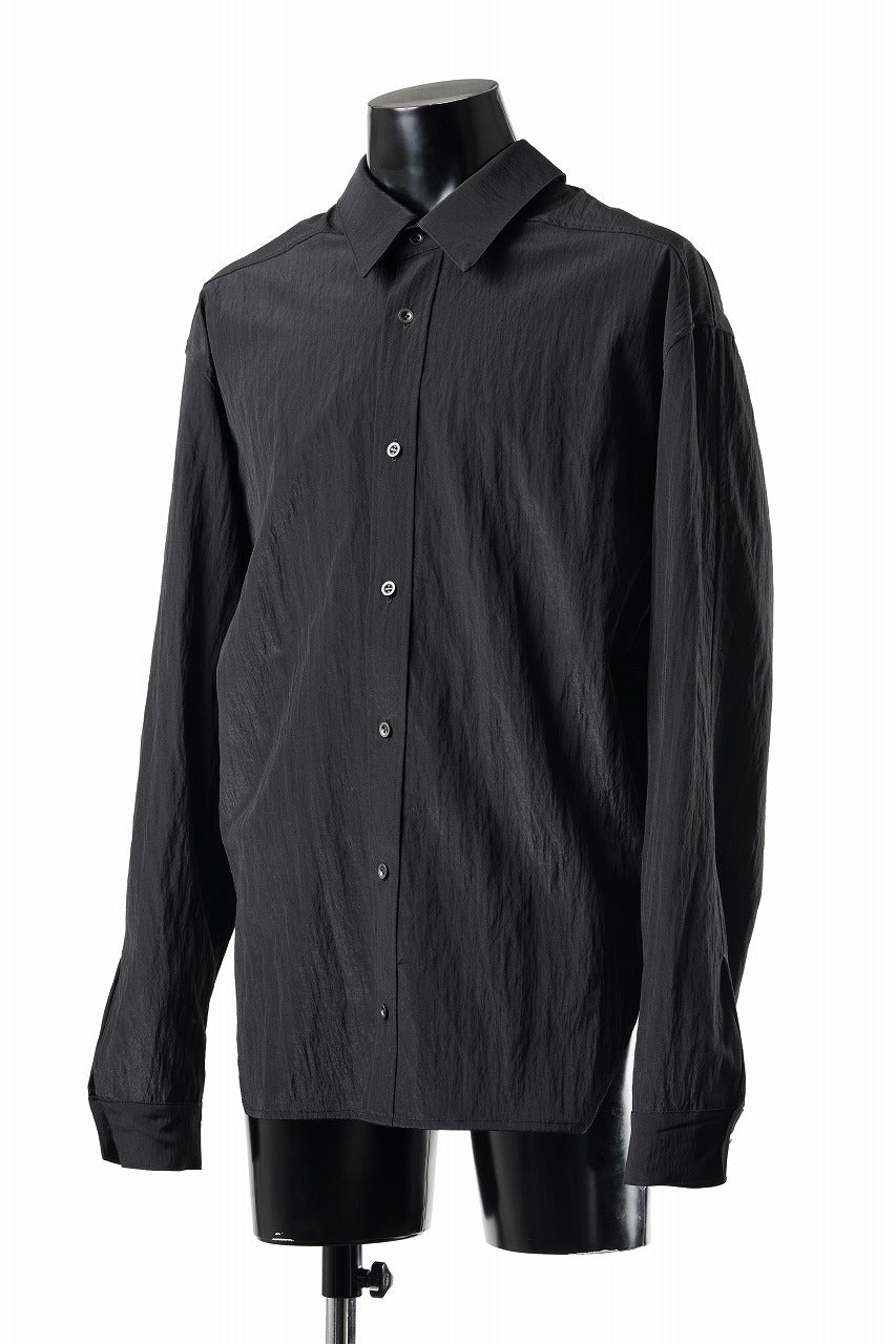 画像をギャラリービューアに読み込む, A.F ARTEFACT BACK FACE SHIRTS / WOOL NYLON (BLACK)
