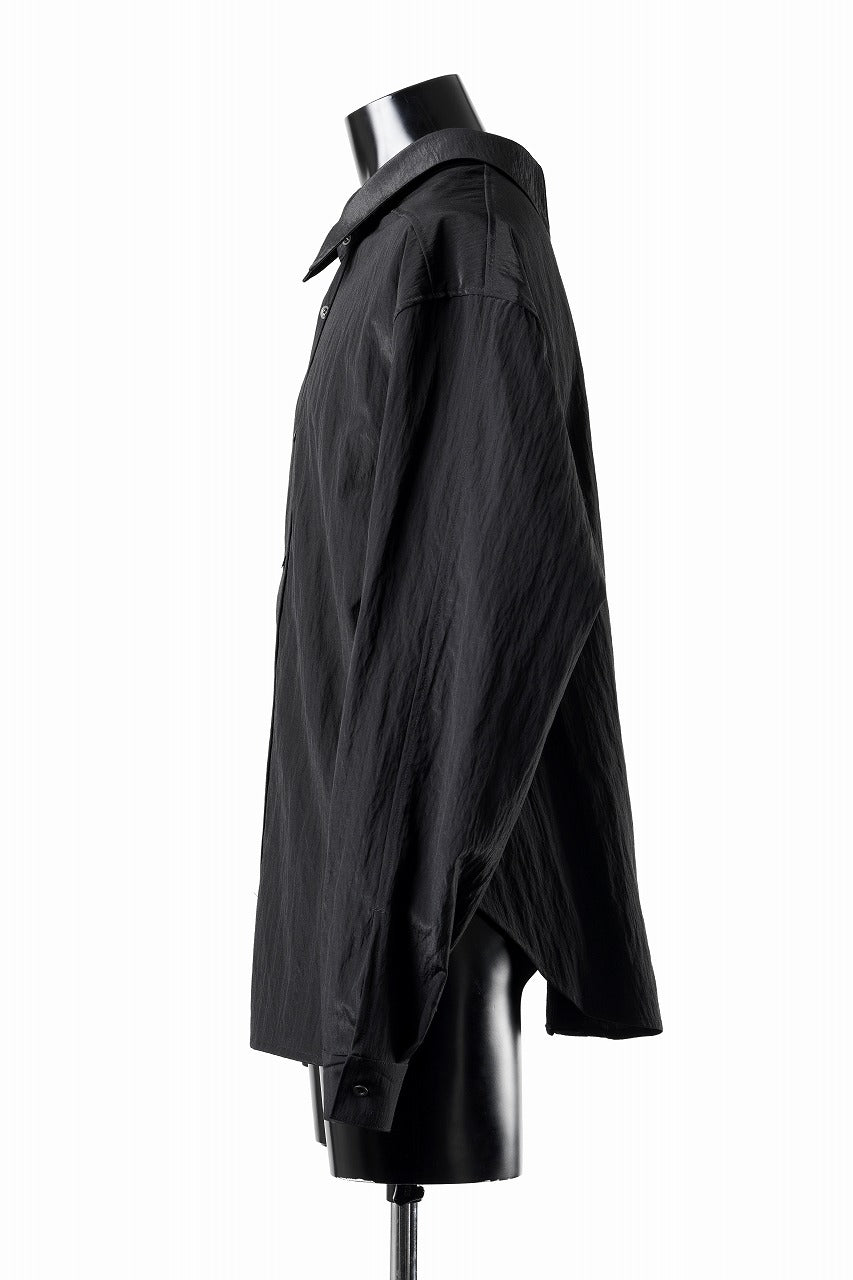 画像をギャラリービューアに読み込む, A.F ARTEFACT BACK FACE SHIRTS / WOOL NYLON (BLACK)