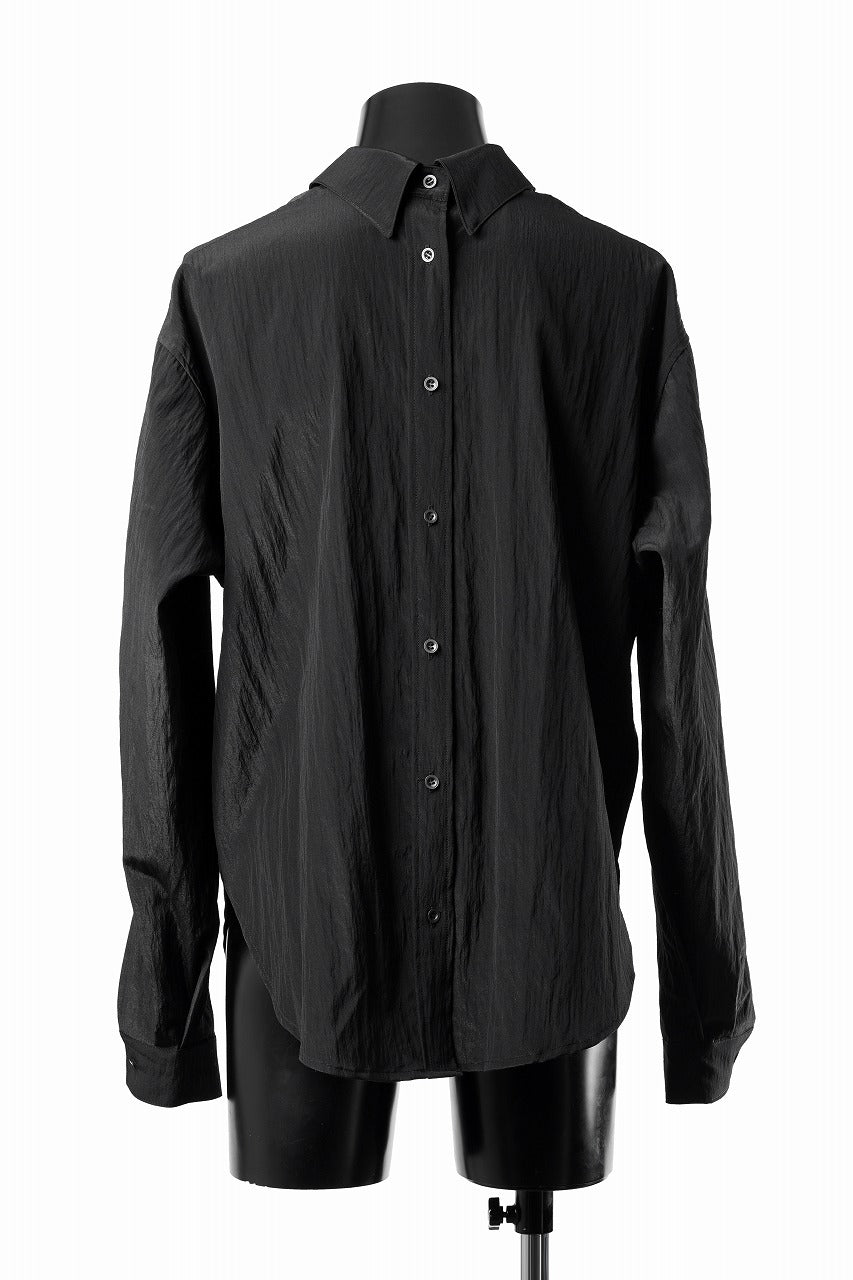 画像をギャラリービューアに読み込む, A.F ARTEFACT BACK FACE SHIRTS / WOOL NYLON (BLACK)