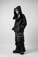 Load image into Gallery viewer, A.F ARTEFACT MULTI FLAP WIDE PANTS / WILD VEGAN LEATHER (BLACK)