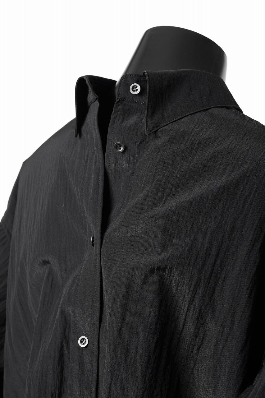 画像をギャラリービューアに読み込む, A.F ARTEFACT BACK FACE SHIRTS / WOOL NYLON (BLACK)