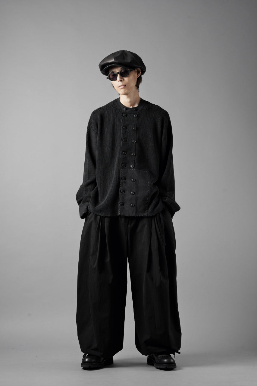 Load image into Gallery viewer, Professor.E DOUBLED BREASTED AGED KNIT (BLACK)