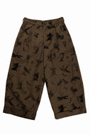 Aleksandr Manamis JACQUARD WIDE CROP PANT (NOIR NOIR)