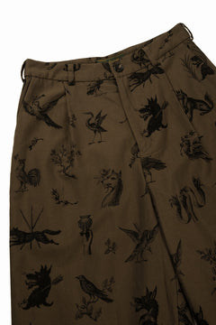 画像をギャラリービューアに読み込む, Aleksandr Manamis JACQUARD WIDE CROP PANT (NOIR NOIR)