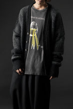 画像をギャラリービューアに読み込む, ISABEL BENENATO Yak Cardigan with Shaded Jacquard in Two Colours (GRAPHITE)