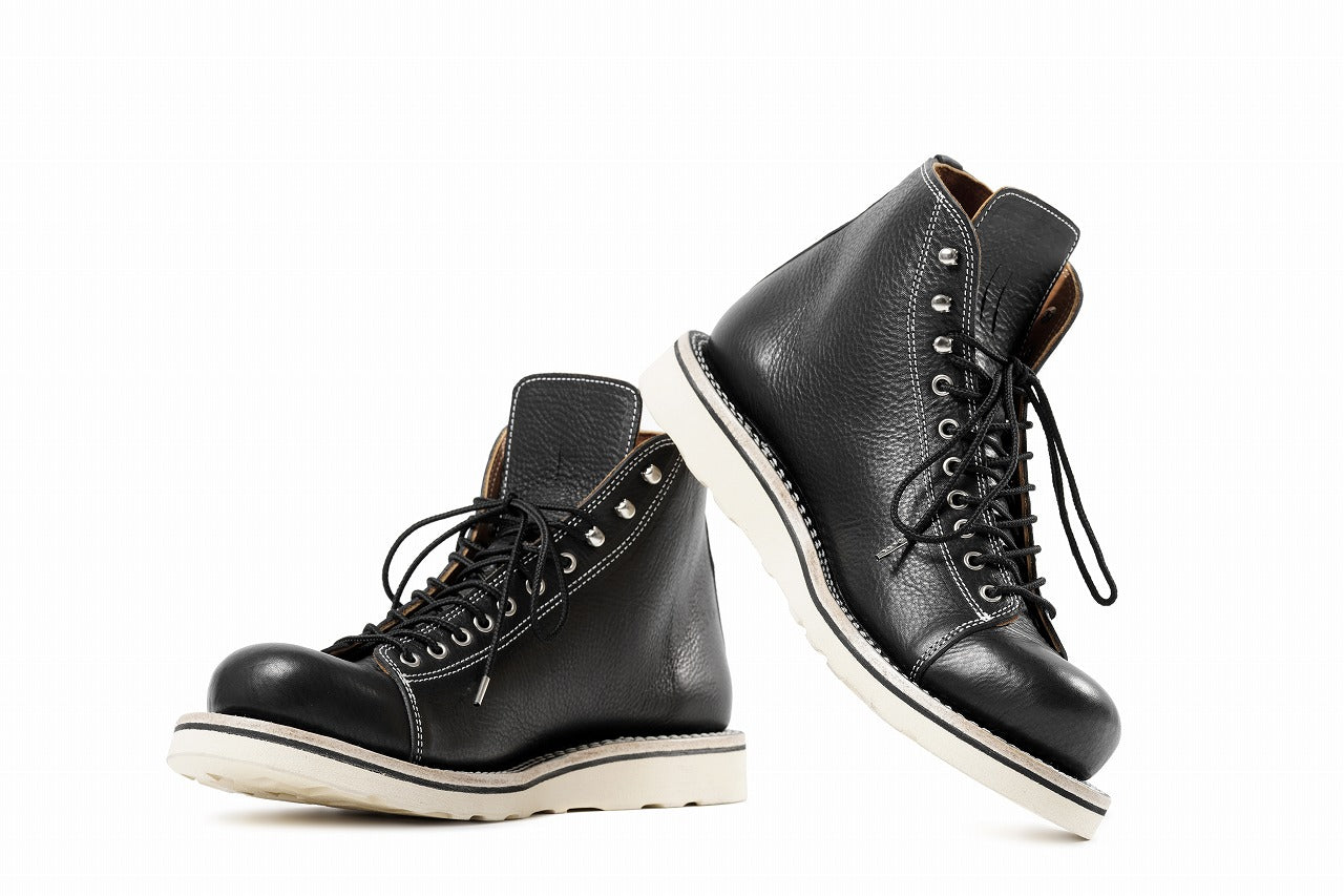 Portaille x LOOM exclusive MONKEY LACE UP SHOES / TOSCANO VOLANATO (BLACK x WHITE)