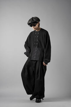 Load image into Gallery viewer, Professor.E DOUBLED BREASTED AGED KNIT (BLACK)