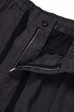 画像をギャラリービューアに読み込む, sus-sous wide shorts / cotton linen twill hard finish (CHARCOAL)