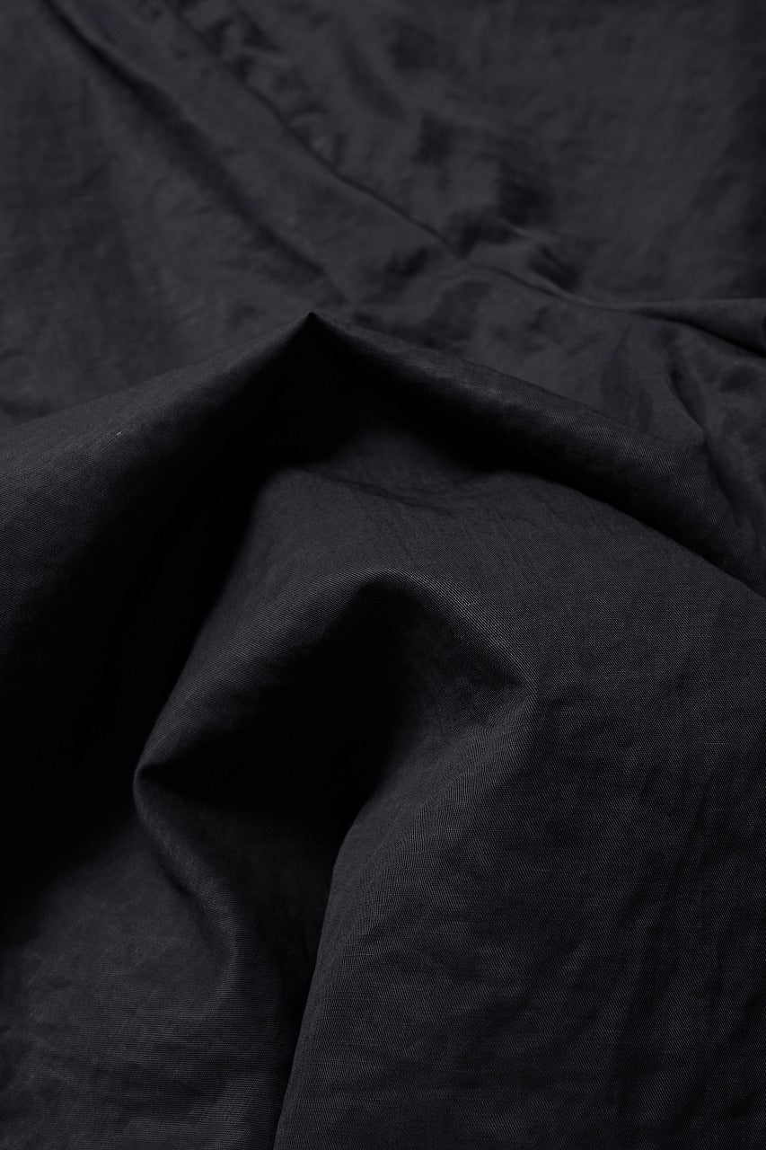 sus-sous wide shorts / cotton linen twill hard finish (CHARCOAL)