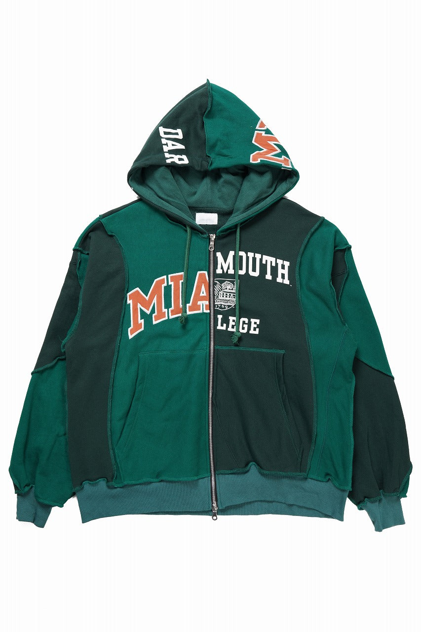 画像をギャラリービューアに読み込む, CHANGES REMAKE PANELED HOODIE (MULTI GREEN #A)
