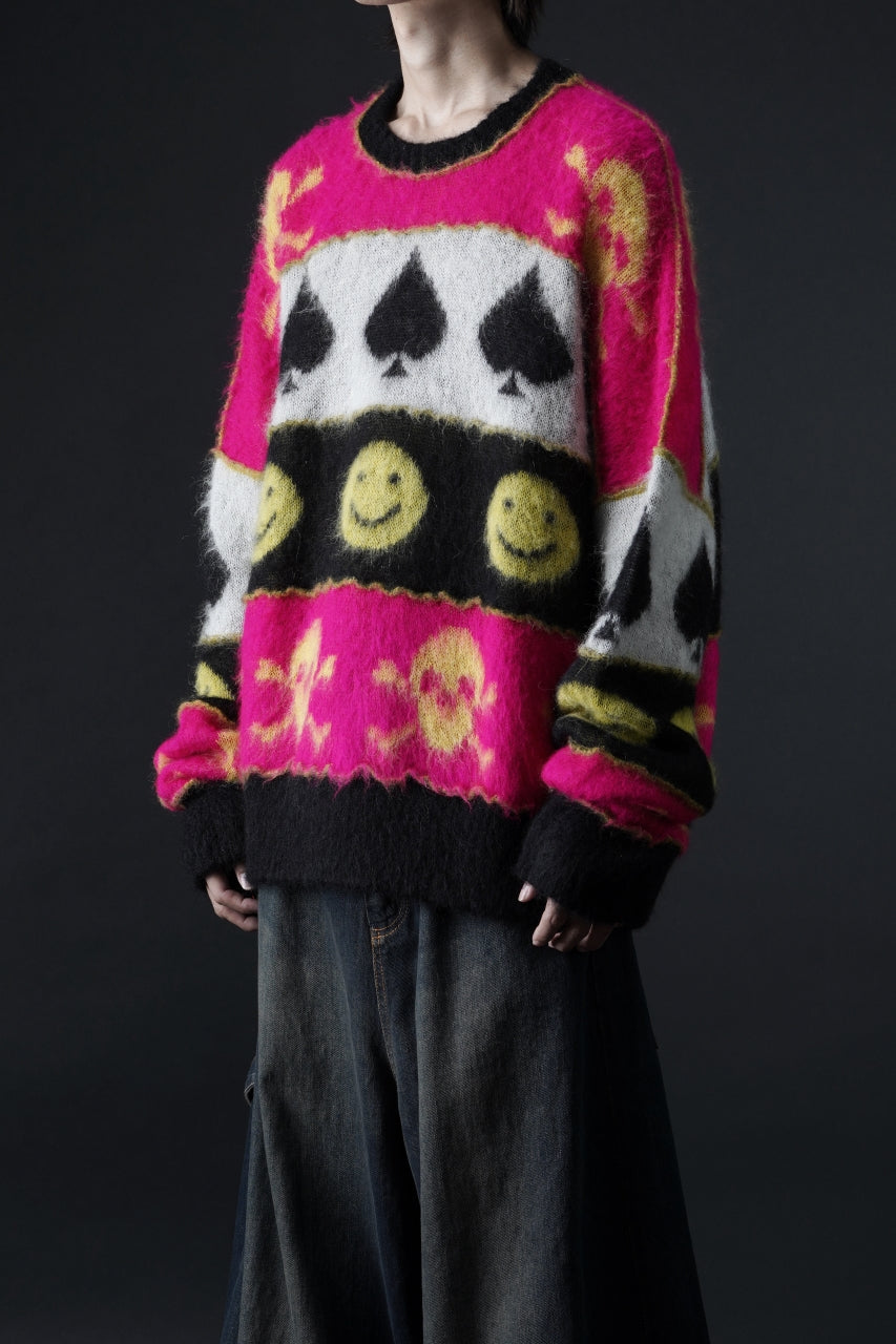 画像をギャラリービューアに読み込む, ISABEL BENENATO Wool Jacquarrd Intarsia Knit Jumper (MIX)