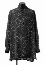 画像をギャラリービューアに読み込む, Y's for men POLKA DOT PATTERN FLUID OVERSHIRT / CUPRA &amp; RAYON (BLACK)