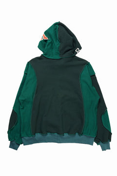 画像をギャラリービューアに読み込む, CHANGES REMAKE PANELED HOODIE (MULTI GREEN #A)