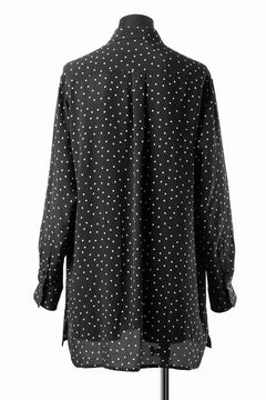 画像をギャラリービューアに読み込む, Y's for men POLKA DOT PATTERN FLUID OVERSHIRT / CUPRA &amp; RAYON (BLACK)