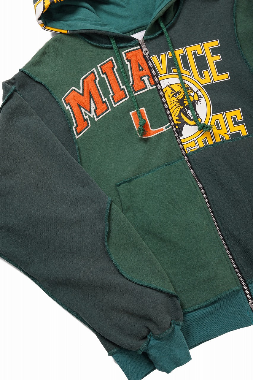 画像をギャラリービューアに読み込む, CHANGES REMAKE PANELED HOODIE (MULTI GREEN #B)