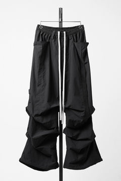 画像をギャラリービューアに読み込む, A.F ARTEFACT TUCK WIDE PANTS / TYPEWRITER COTTON CLOTH (BLACK)