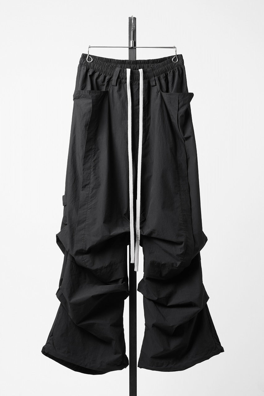 画像をギャラリービューアに読み込む, A.F ARTEFACT TUCK WIDE PANTS / TYPEWRITER COTTON CLOTH (BLACK)