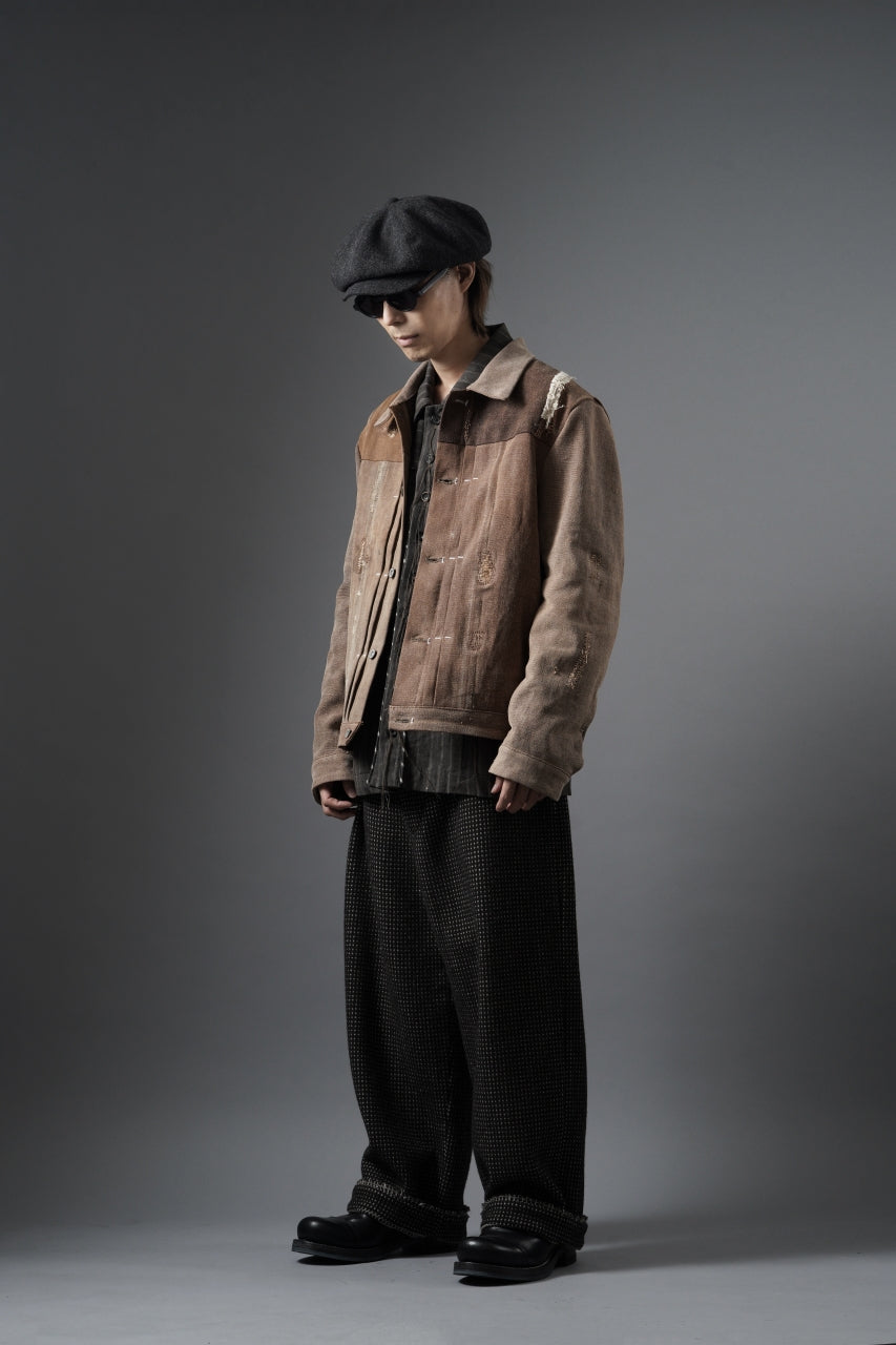画像をギャラリービューアに読み込む, ierib exclusive Trucker Jacket /  Vintage SAKABUKURO (BROWN)