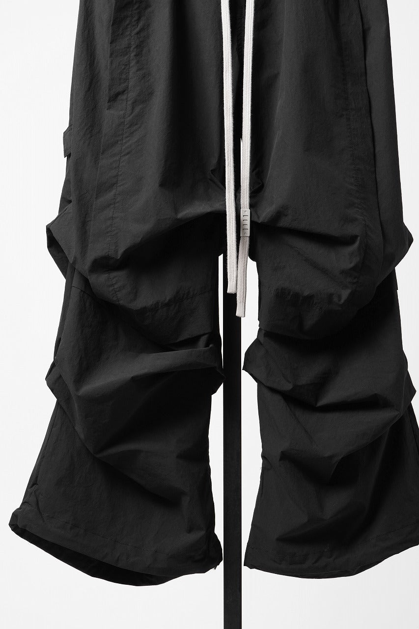 画像をギャラリービューアに読み込む, A.F ARTEFACT TUCK WIDE PANTS / TYPEWRITER COTTON CLOTH (BLACK)