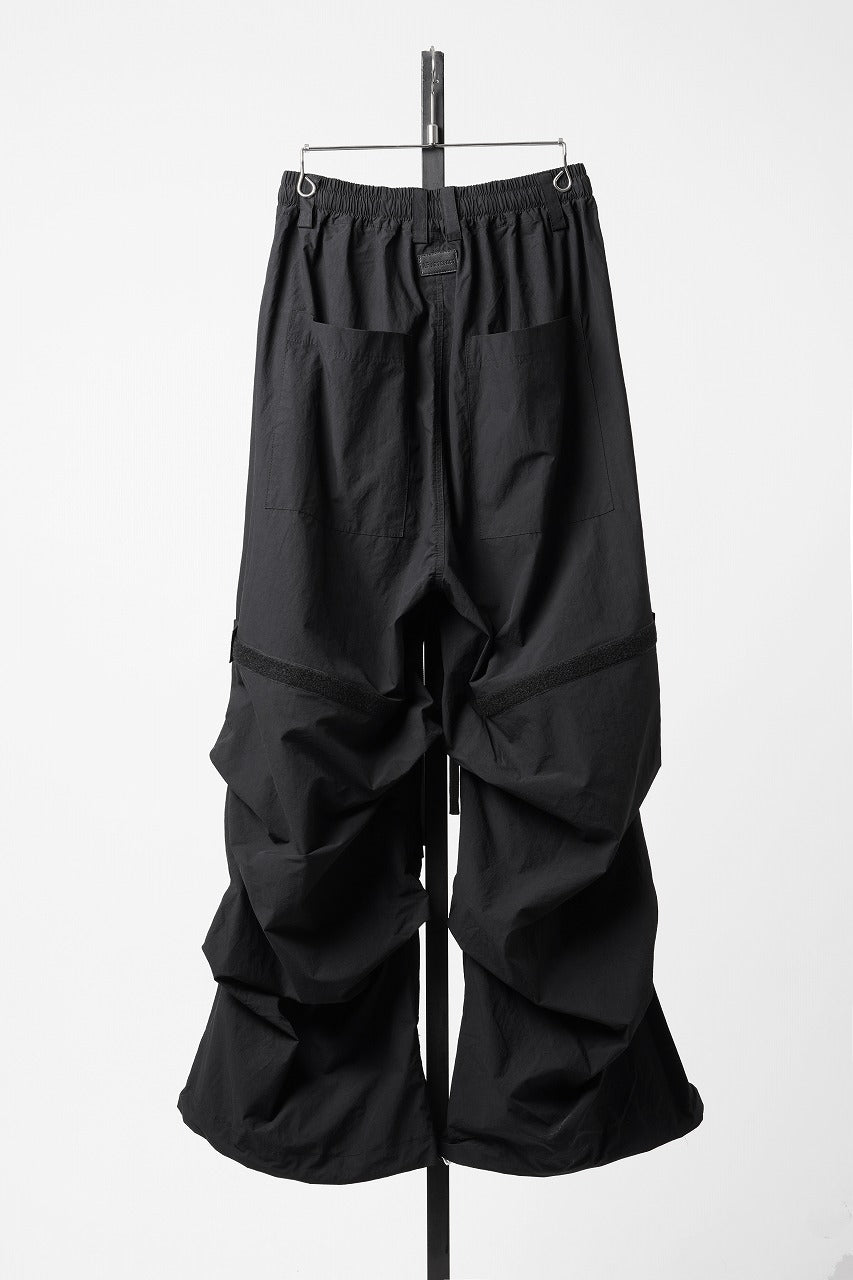 画像をギャラリービューアに読み込む, A.F ARTEFACT TUCK WIDE PANTS / TYPEWRITER COTTON CLOTH (BLACK)