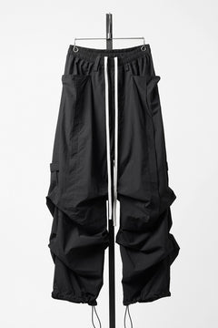 画像をギャラリービューアに読み込む, A.F ARTEFACT TUCK WIDE PANTS / TYPEWRITER COTTON CLOTH (BLACK)