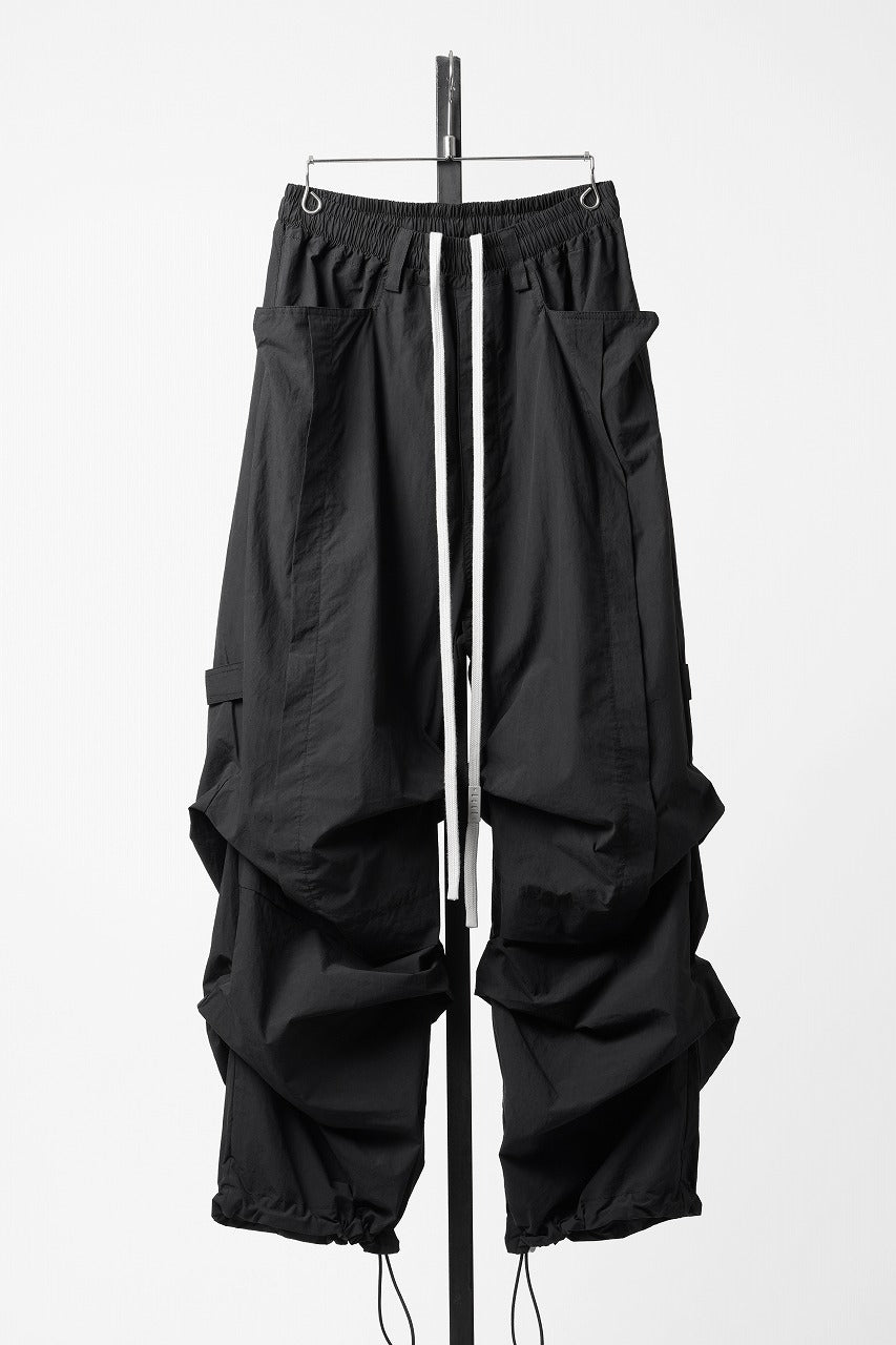 画像をギャラリービューアに読み込む, A.F ARTEFACT TUCK WIDE PANTS / TYPEWRITER COTTON CLOTH (BLACK)