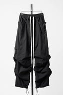 A.F ARTEFACT TUCK WIDE PANTS / TYPEWRITER COTTON CLOTH (BLACK)