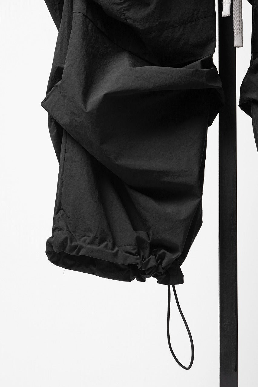 画像をギャラリービューアに読み込む, A.F ARTEFACT TUCK WIDE PANTS / TYPEWRITER COTTON CLOTH (BLACK)
