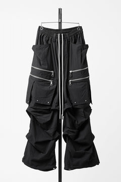 画像をギャラリービューアに読み込む, A.F ARTEFACT CARGO TUCK WIDE PANTS / TYPEWRITER COTTON CLOTH (BLACK)