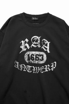 Load image into Gallery viewer, TARO HORIUCHI / th products Damaged College Sweatshirt (black)