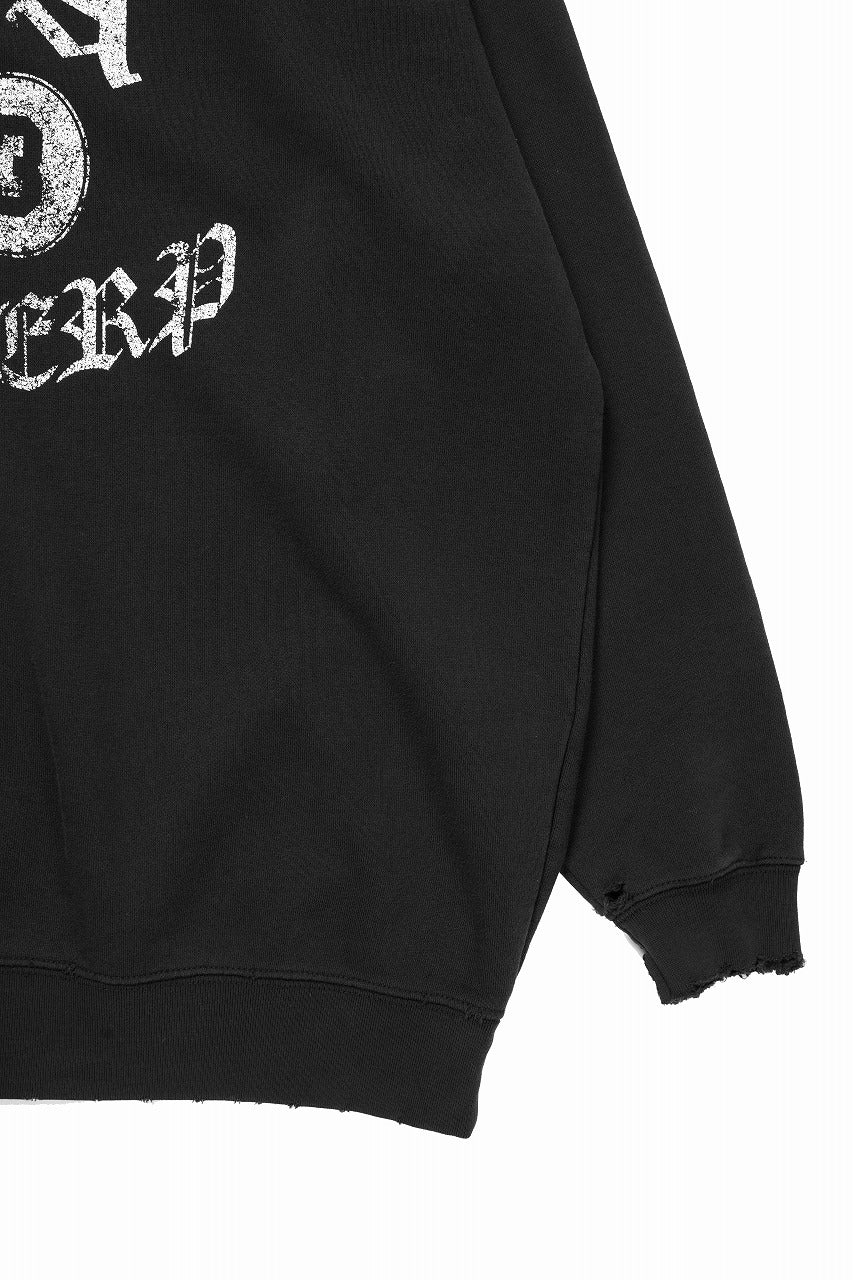 Load image into Gallery viewer, TARO HORIUCHI / th products Damaged College Sweatshirt (black)