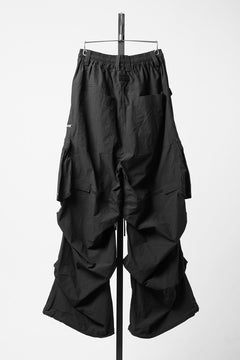 画像をギャラリービューアに読み込む, A.F ARTEFACT CARGO TUCK WIDE PANTS / TYPEWRITER COTTON CLOTH (BLACK)