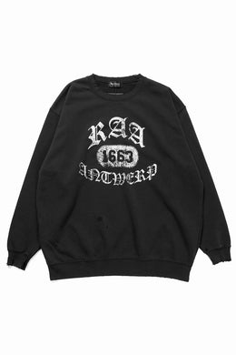 TARO HORIUCHI / th products Damaged College Sweatshirt (black)