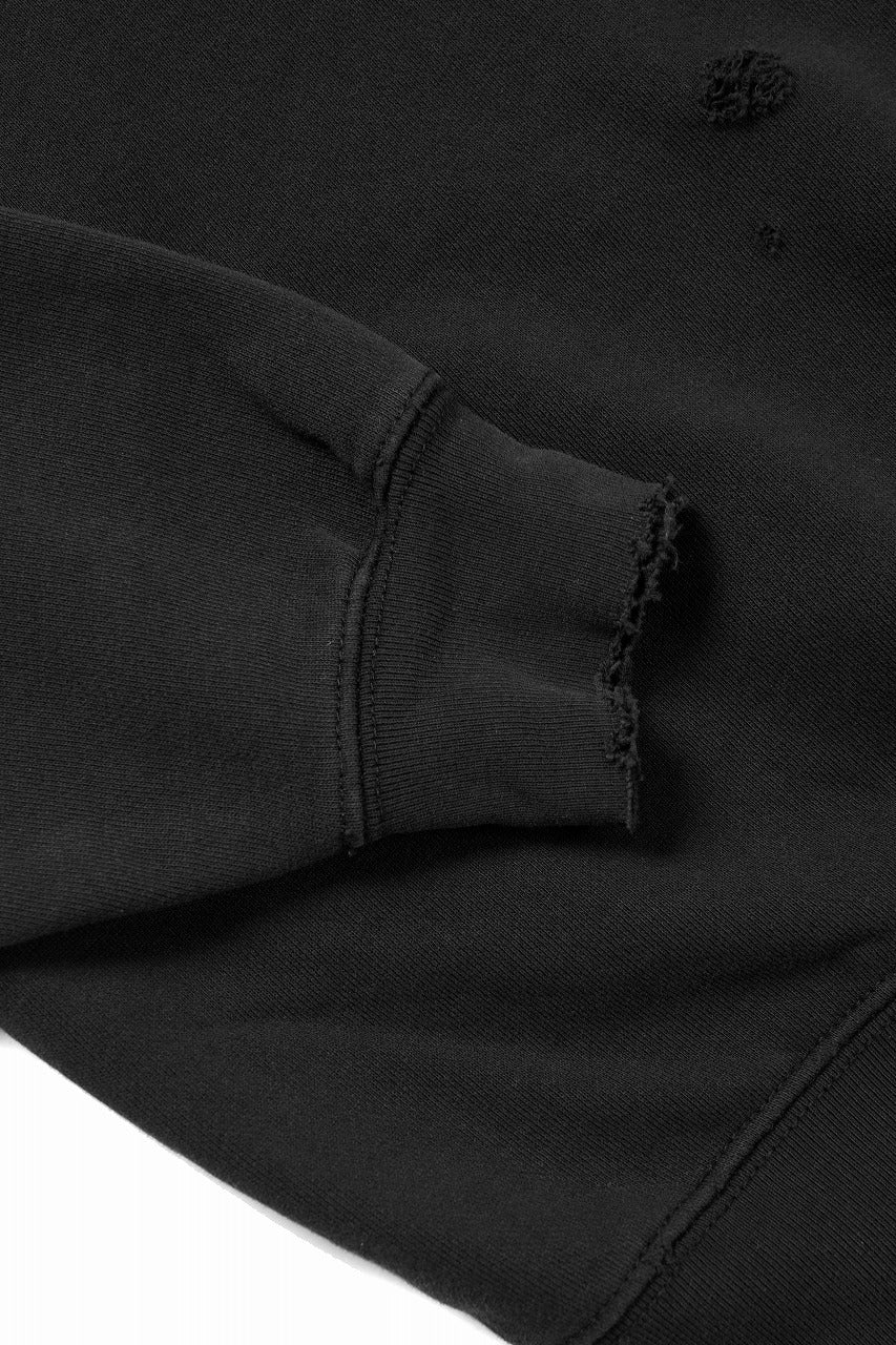 Load image into Gallery viewer, TARO HORIUCHI / th products Damaged College Sweatshirt (black)