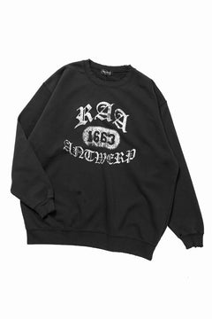 Load image into Gallery viewer, TARO HORIUCHI / th products Damaged College Sweatshirt (black)