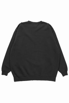 Load image into Gallery viewer, TARO HORIUCHI / th products Damaged College Sweatshirt (black)