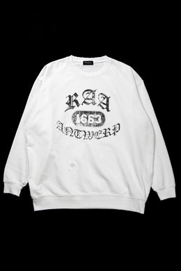 TARO HORIUCHI / th products Damaged College Sweatshirt (white)
