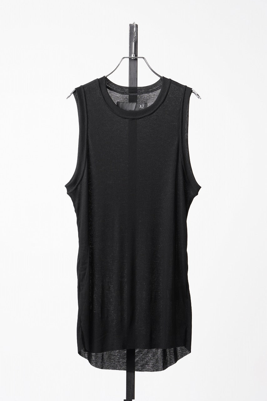 画像をギャラリービューアに読み込む, A.F ARTEFACT RIB LONG TANK TOP (BLACK)
