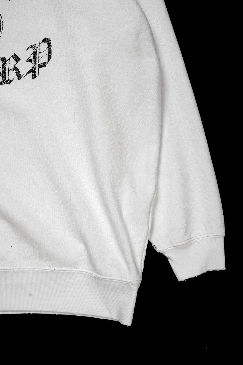 Load image into Gallery viewer, TARO HORIUCHI / th products Damaged College Sweatshirt (white)