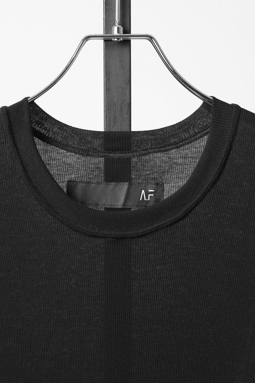 画像をギャラリービューアに読み込む, A.F ARTEFACT RIB LONG TANK TOP (BLACK)