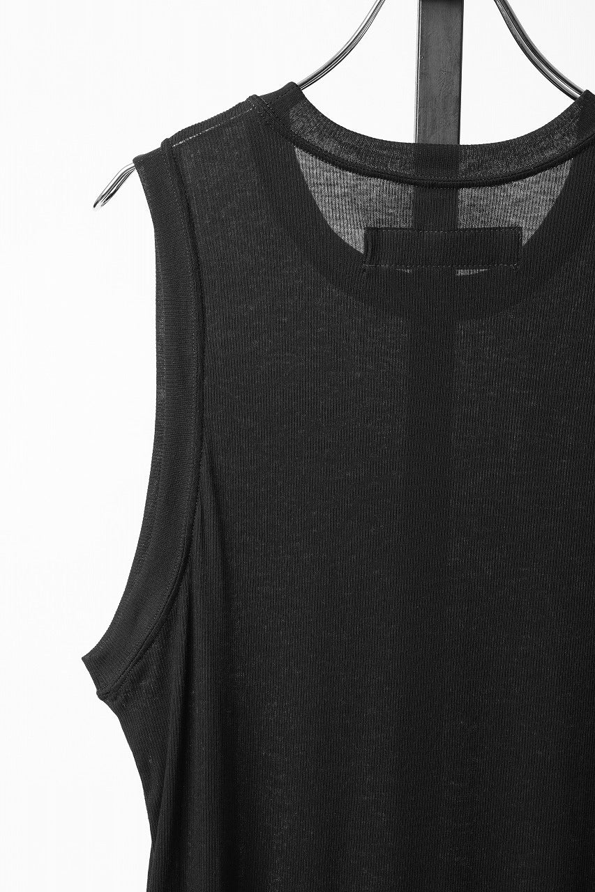 画像をギャラリービューアに読み込む, A.F ARTEFACT RIB LONG TANK TOP (BLACK)