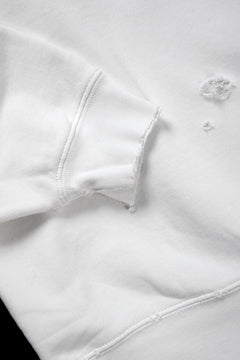 Load image into Gallery viewer, TARO HORIUCHI / th products Damaged College Sweatshirt (white)