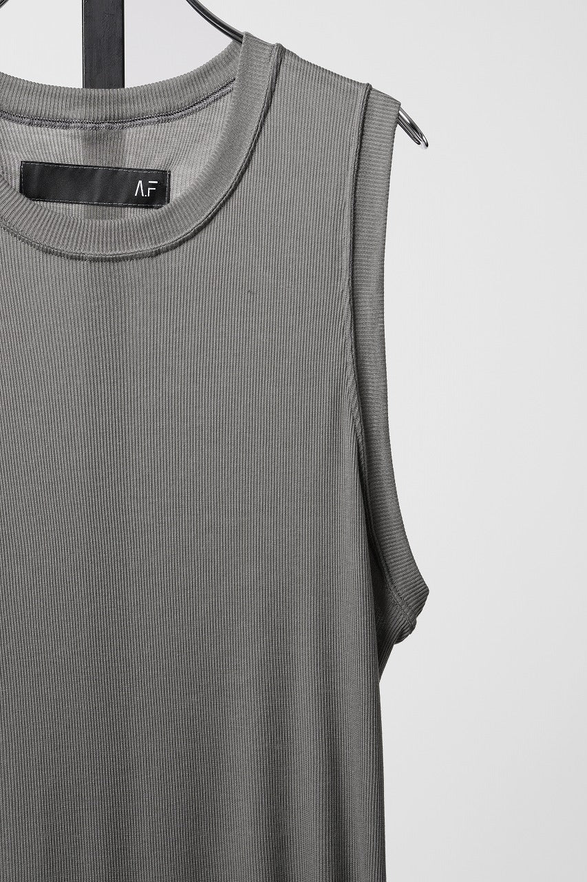 画像をギャラリービューアに読み込む, A.F ARTEFACT RIB LONG TANK TOP (GREY)