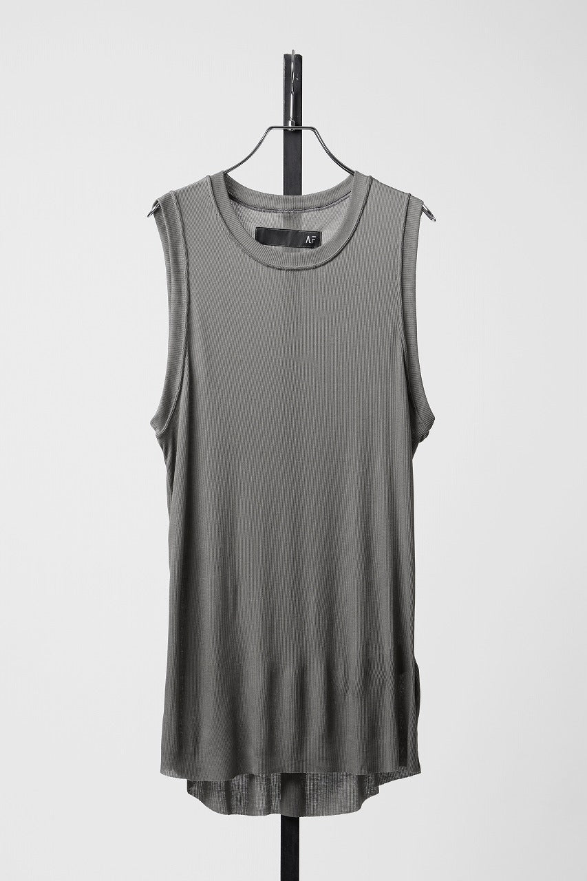 画像をギャラリービューアに読み込む, A.F ARTEFACT RIB LONG TANK TOP (GREY)
