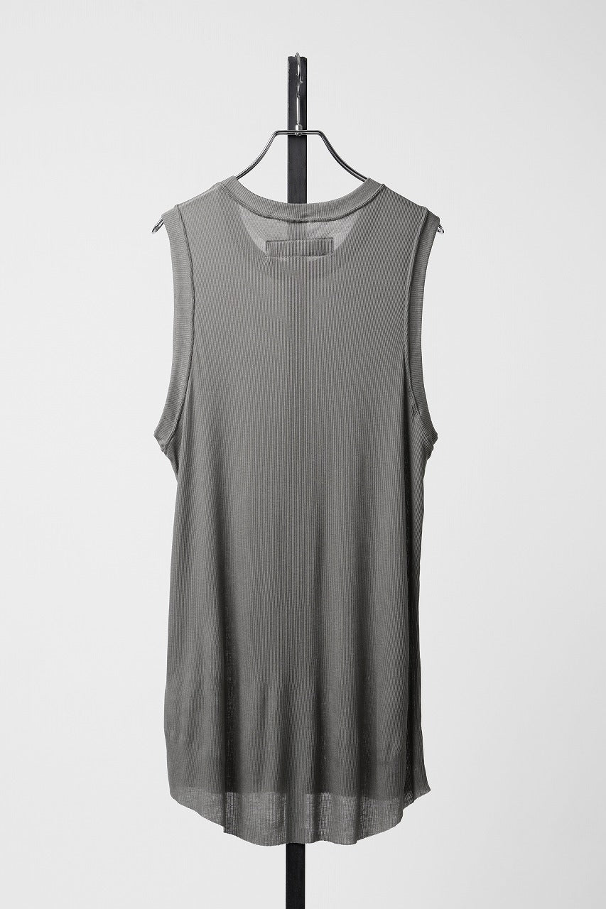 画像をギャラリービューアに読み込む, A.F ARTEFACT RIB LONG TANK TOP (GREY)