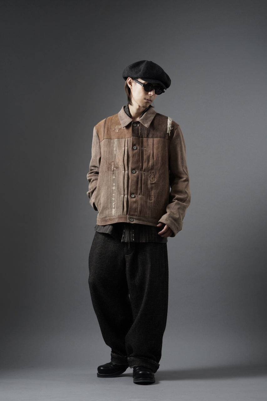 画像をギャラリービューアに読み込む, ierib exclusive Trucker Jacket /  Vintage SAKABUKURO (BROWN)