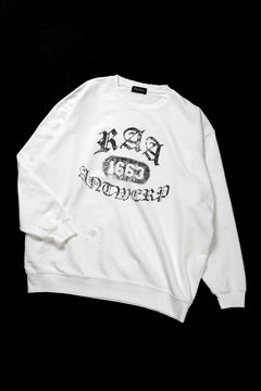 Load image into Gallery viewer, TARO HORIUCHI / th products Damaged College Sweatshirt (white)