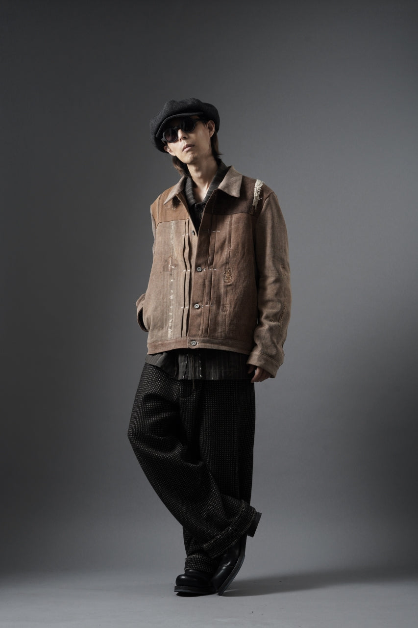 画像をギャラリービューアに読み込む, ierib exclusive Trucker Jacket /  Vintage SAKABUKURO (BROWN)