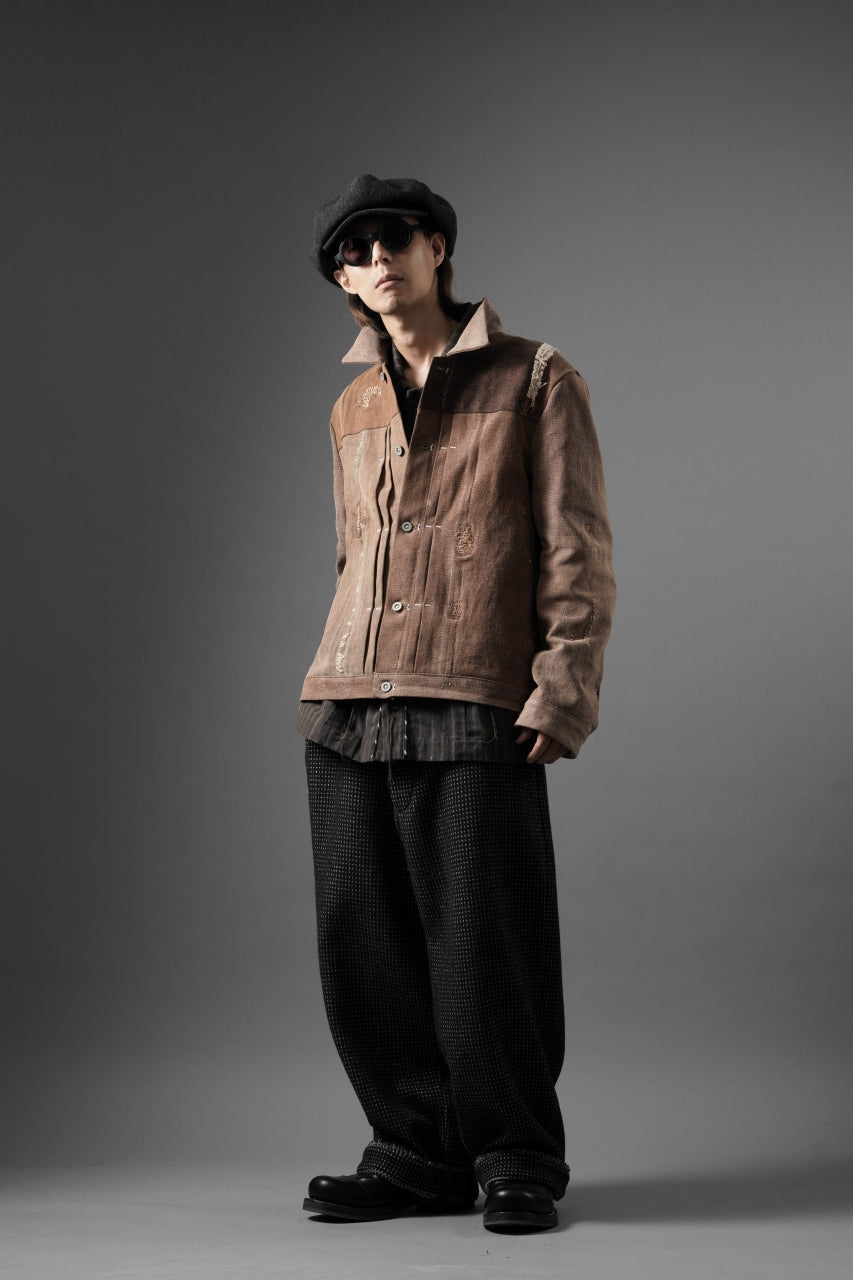 画像をギャラリービューアに読み込む, ierib exclusive Trucker Jacket /  Vintage SAKABUKURO (BROWN)